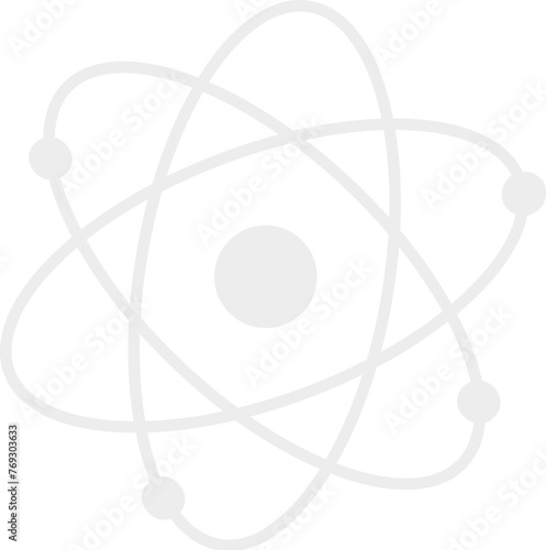 Atom model  in gray scale