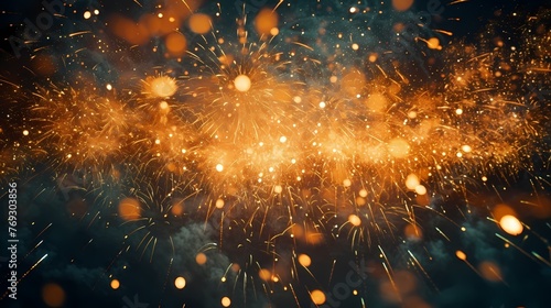 Digital fireworks with sparklers in the light abstract graphic poster web page PPT background