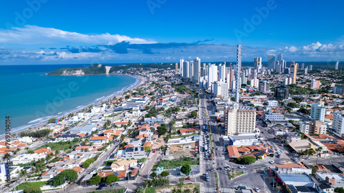 Aerial view of Ponta Negra beach, Morro do Careca, in Natal, Rio Grande do Norte, Brazil. photo