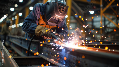 A skilled welding in Metal worker.