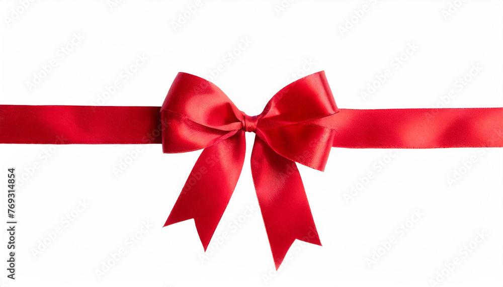 red ribbon with bow isolated on white background red ribbon with bow isolated on white background