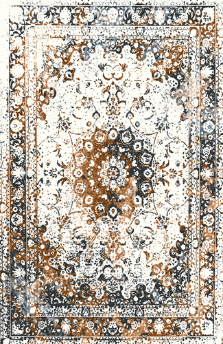 Carpet and Fabric print design with grunge and distressed texture repeat pattern 
