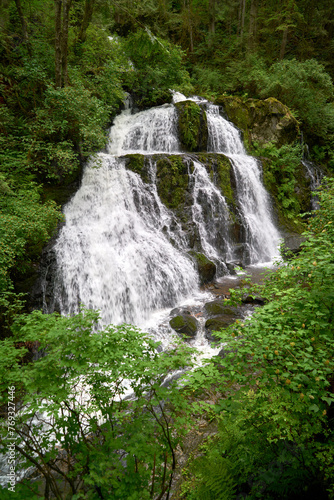 Steelhead Falls Mission British Columbia Canada. Water flowing over Steelhead Falls near Mission BC.