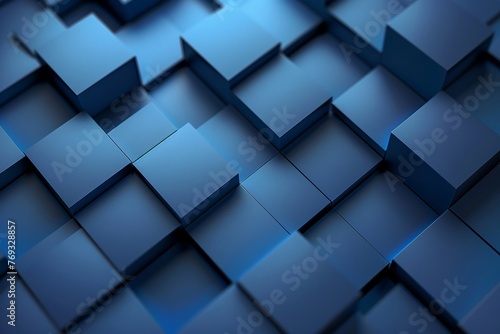 Blue tech background with rounded squares  digital pattern  modern and sleek