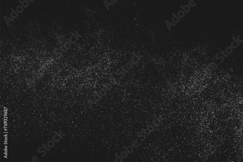 Black and white light pattern. Overlay worn texture stamps with denim, jeans, cotton, fabric, canvas. Gray background. Silver wall surface. Vector Illustration, eps 10.	 photo
