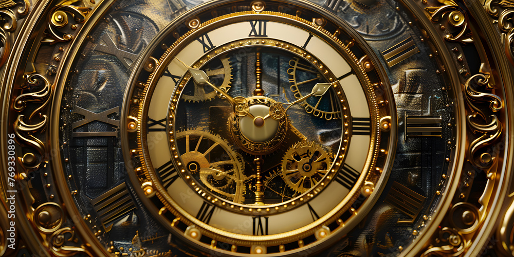 Clockwork Nexus a portal crafted from intricate clock gears and mechanisms Ancient mechanisms intertwine with futuristic concepts creating a surreal bridge between past present and future
