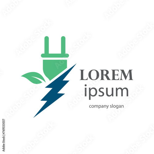 environmentally friendly electricity supply logo design