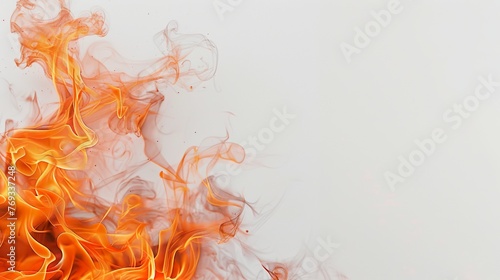 white background fire art border copy space texture