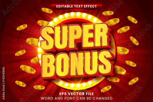 Super bonus retro style editable text effect