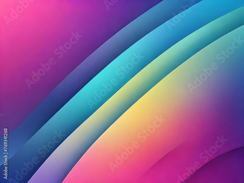 Abstract colorful wave backdrop seamless loop. Bright gradient multi colored line waves abstract motion background. Seamless looping animation. Generative AI