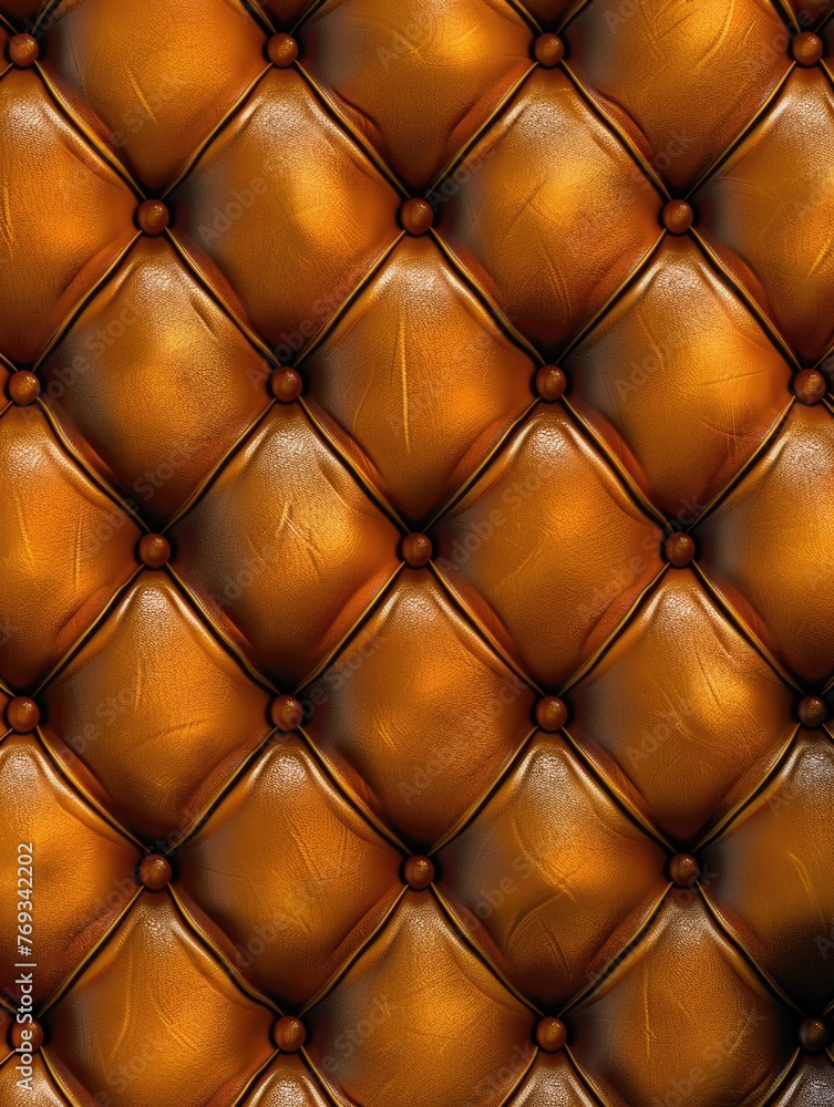 A brown leather surface with a gold color A brown leather surface with a gold color
