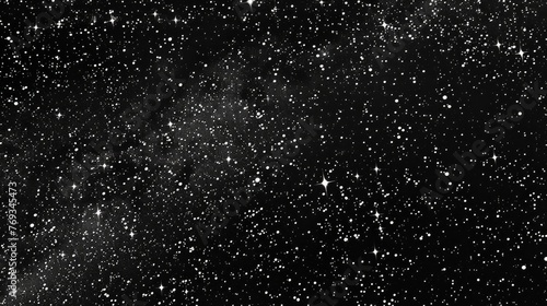 Stars on isolated black background. Generative AI