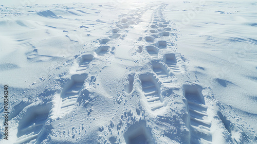 Winter Wonderland  Tracks in Fresh Snow