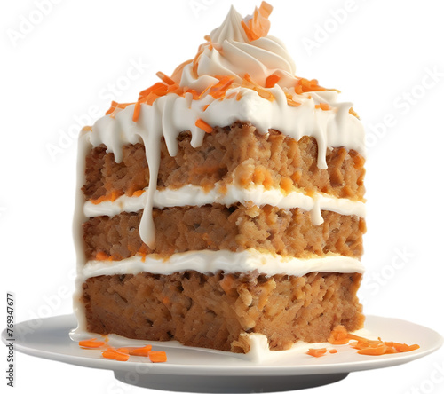 Carrot cake, Close-up of delicious-looking carrot cake.