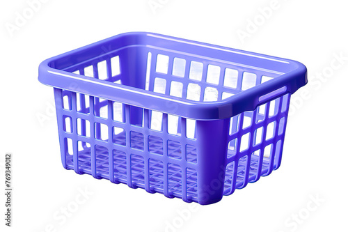 Close-up of a plastic basket isolated on PNG Background. Generative Ai.