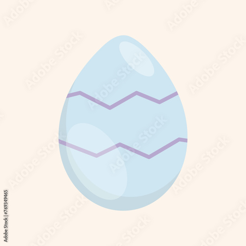 Vector illustration of a decorated Easter egg.