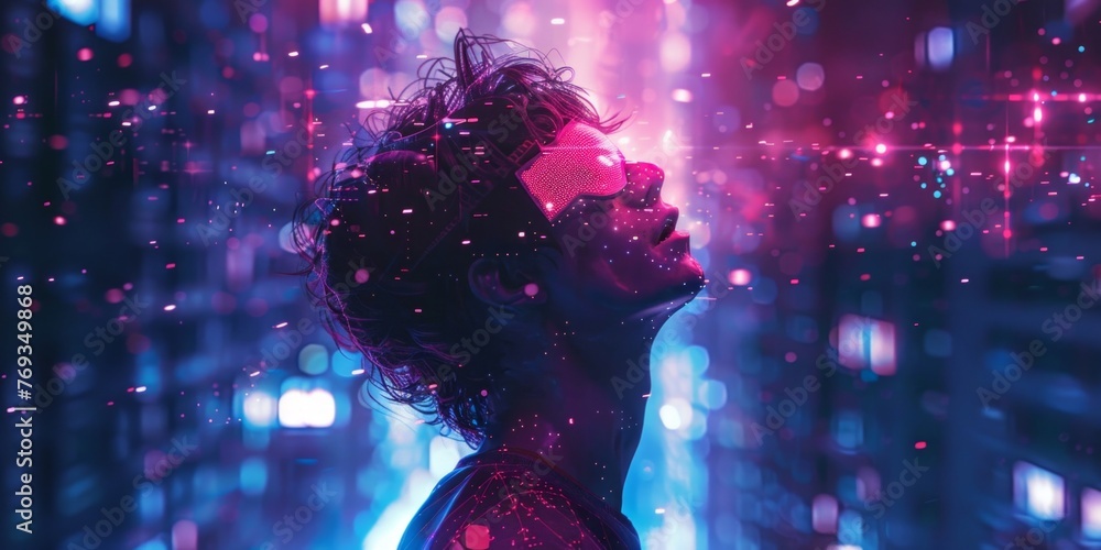 A man standing with his eyes closed under the rain A man standing with his eyes closed under the rain