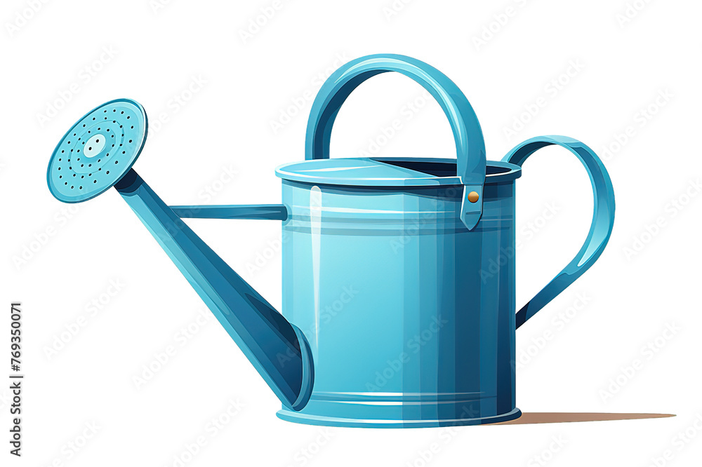 watering can, 3D rendering isolated on PNG Background. Generative Ai. watering can, 3D rendering isolated on PNG Background. Generative Ai.