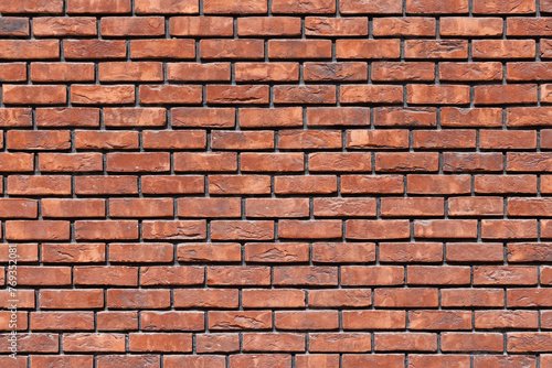 close up of a red brick wall - full-frame background and texture.