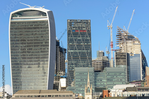 Windows of Skyscraper Business Office, Corporate building in London City, England, UK business building in london photo