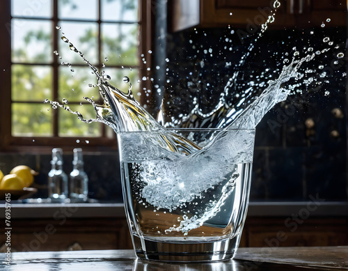 Fluid Dynamics: The Art of a Splashing Water Glass