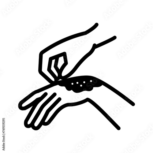 Vector solid black icon for Welts
