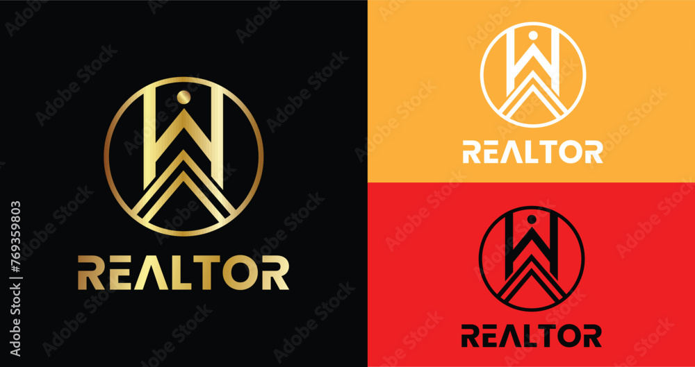 HW Realtor Business Logo Design , Vector Design For your Business