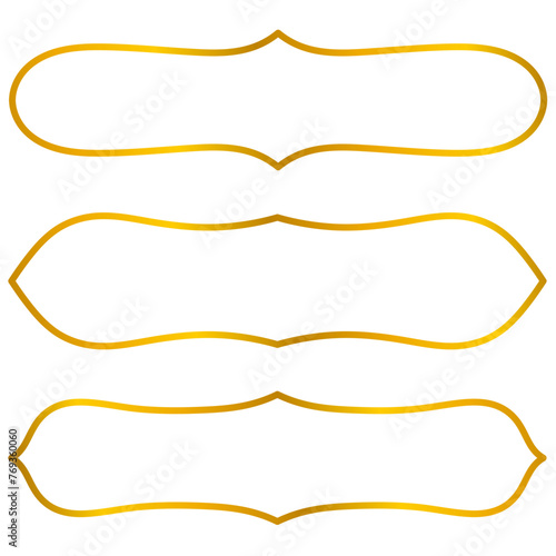 Set of aesthetic gold title borders