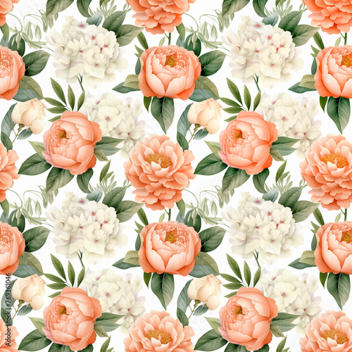 Pattern of beautiful flowers, seamless and bright. Seamless illustration for print on any surface.