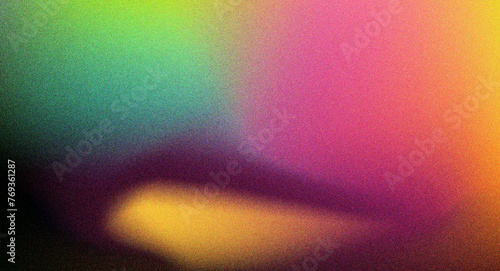 Vibrant glowing abstract background color grainy texture gradient web header banner design, copy space, background shine bright light and glow template empty space, grainy noise grungy texture