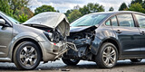 broken car, accident, two cars collided at an expensive accident