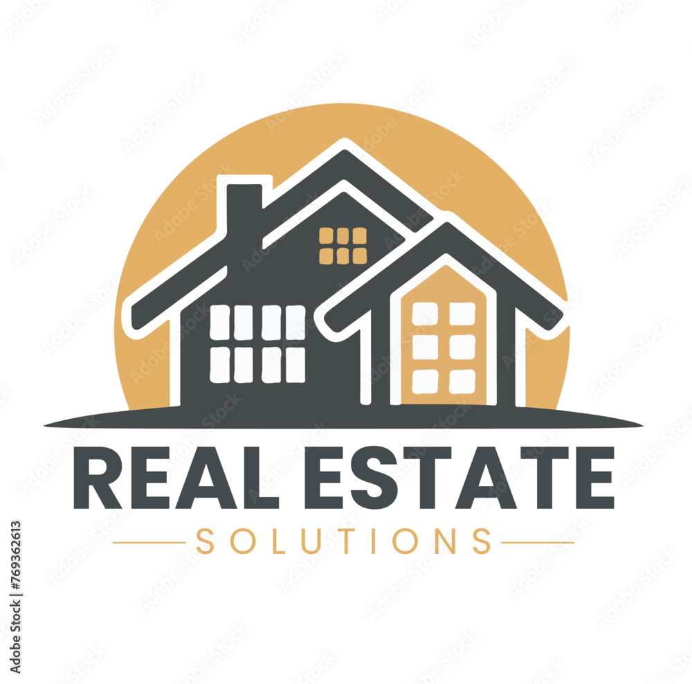 Fototapeta premium Real Estate House Logo For Business Or Company