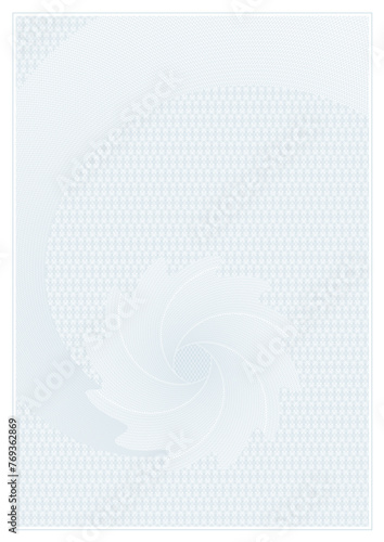 Guilloche background blank page template