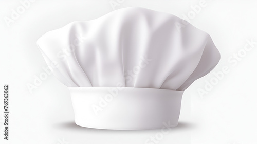 white chef hat isolated on white background 