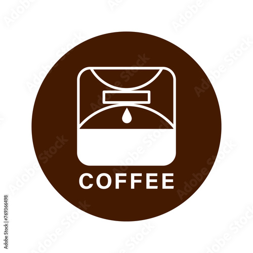 コーヒーショップのロゴをイメージしたイラストレーションです。Tシャツやグッズにオススメです。