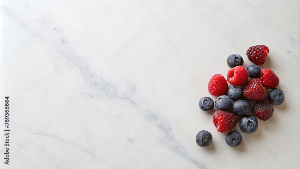 berries on a marble background berries on a marble background