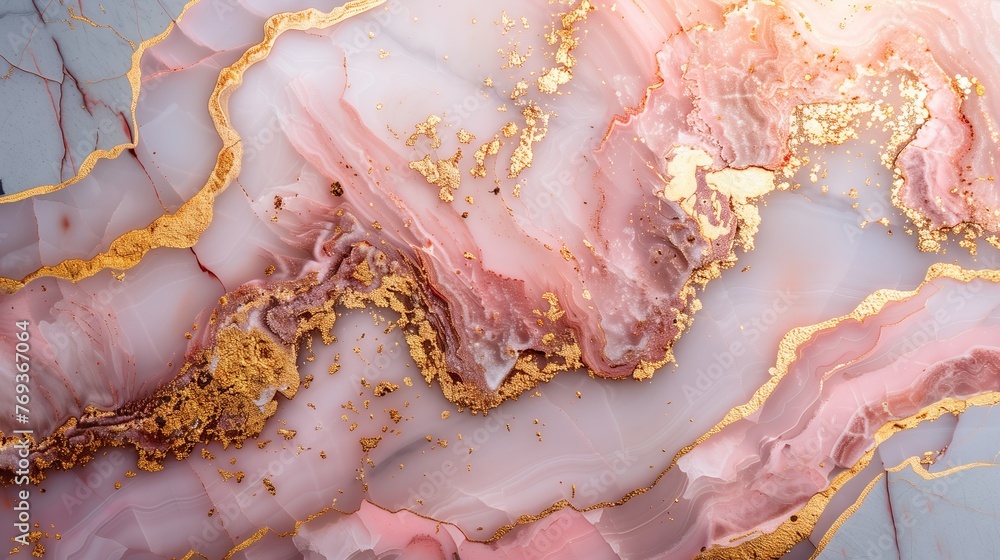 Elegant blush pink and white marble texture background with gold streaks. Elegant blush pink and white marble texture background with gold streaks.