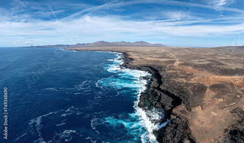 Lanzarote island landscape - high view - taken in 2015