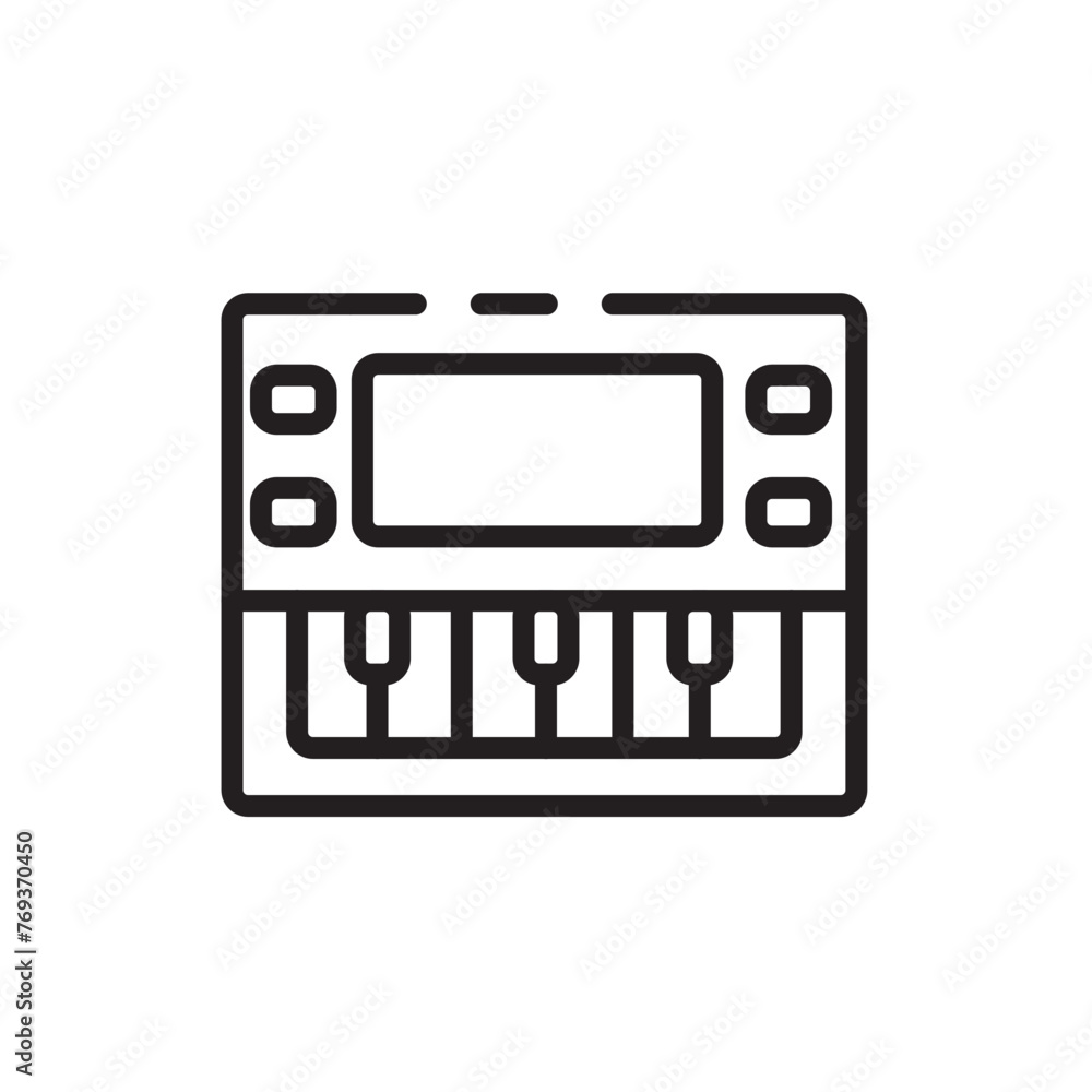 Audio Keyboard Media Line Icon