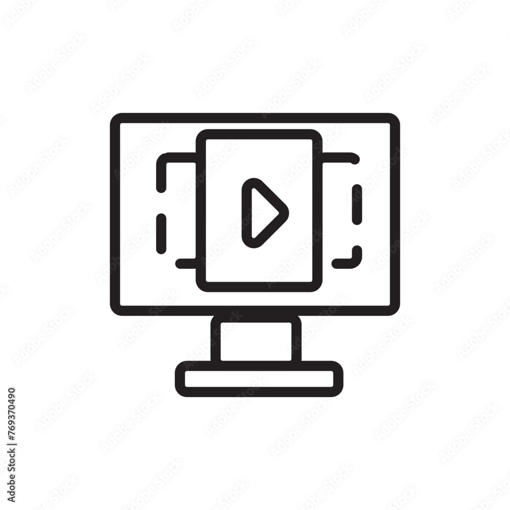 Audio Media Tv Line Icon Audio Media Tv Line Icon