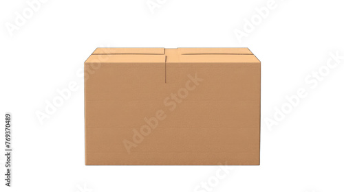 Create A High quality 1 brown Cardboard box on white background © muhammad