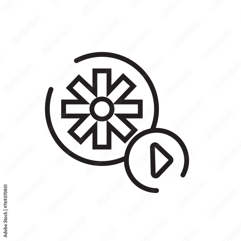 Gear Industry Setting Line Icon Gear Industry Setting Line Icon