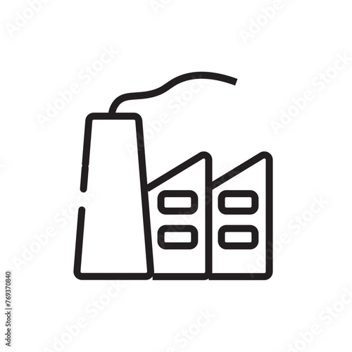 Expends Factory Industry Line Icon