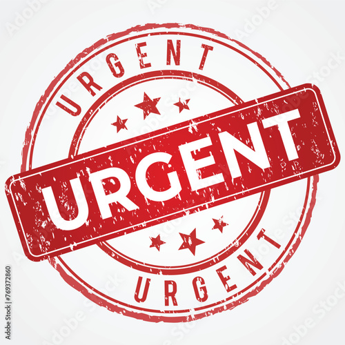 urgent stamp in Grunge Red Shade