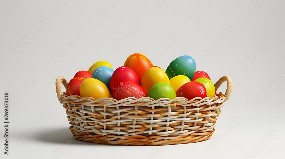 Easter Eggs A Basket of Easter Eggs Aspect 16:9 Easter Eggs A Basket of Easter Eggs Aspect 16:9