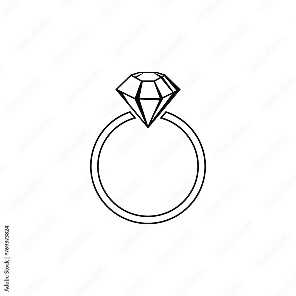 Diamond engagement ring icon . Ring with gemstone. Ring Diamond Engagement. Wedding ring with diamond icon isolated vector illustration Diamond engagement ring icon . Ring with gemstone. Ring Diamond Engagement. Wedding ring with diamond icon isolated vector illustration