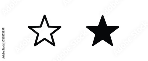 Star Icon vector. rating icon vector. favourite star Icons vector, sign, symbol, logo, illustration, editable stroke, flat design style isolated on white