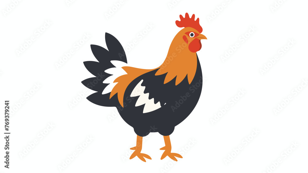 Chicken. vector icon. Flat design style Flat vector 