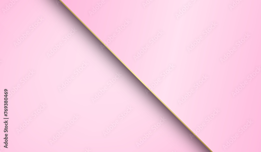 Pink abstract background, golden color, elegant style design.
