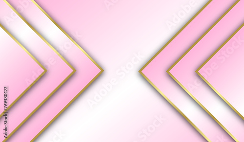 Pink abstract background, golden color, elegant style design.